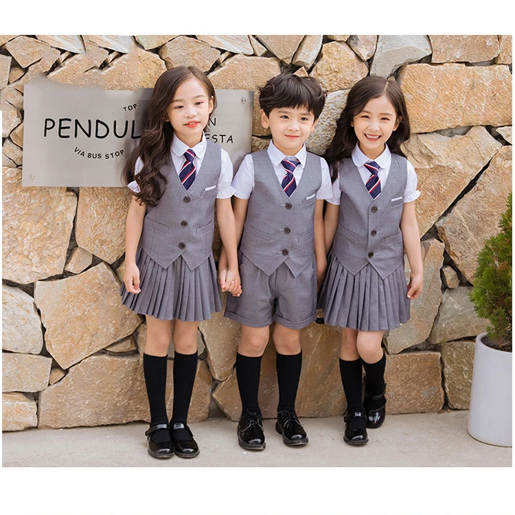 Custom high quality new design kindergarten school uniforms