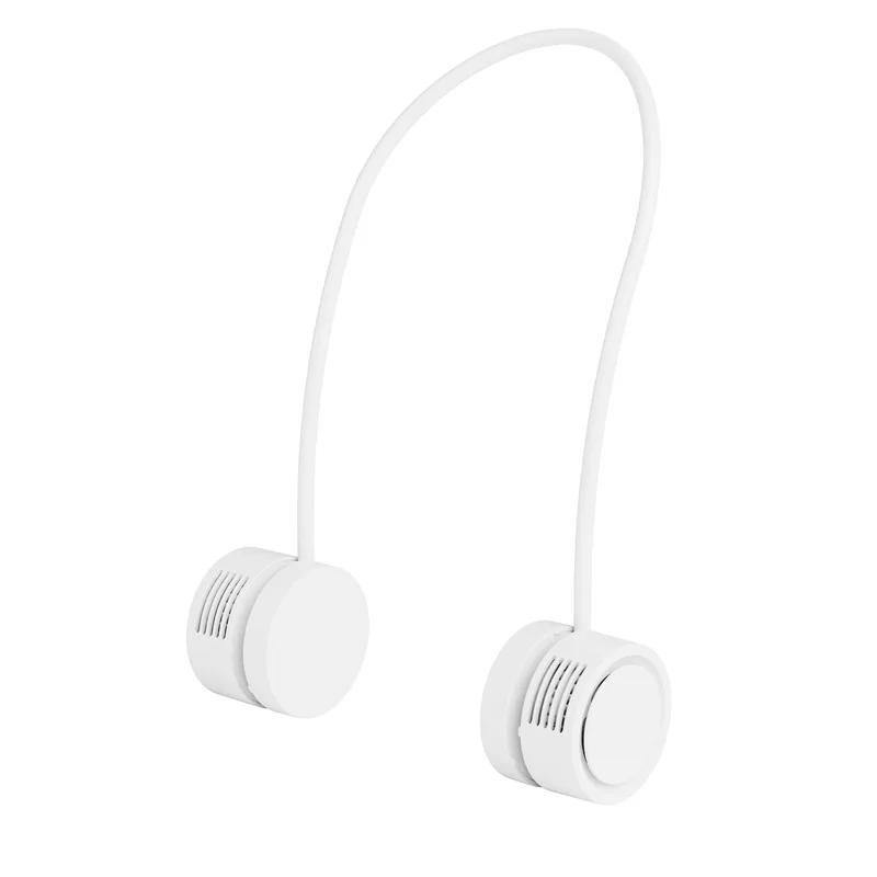 Leafless Mini USB Rechargeable Portable Cordless Neck Fan Air Cooler 3-speed Adjustable Outdoor Plastic Wearable Technology 5W