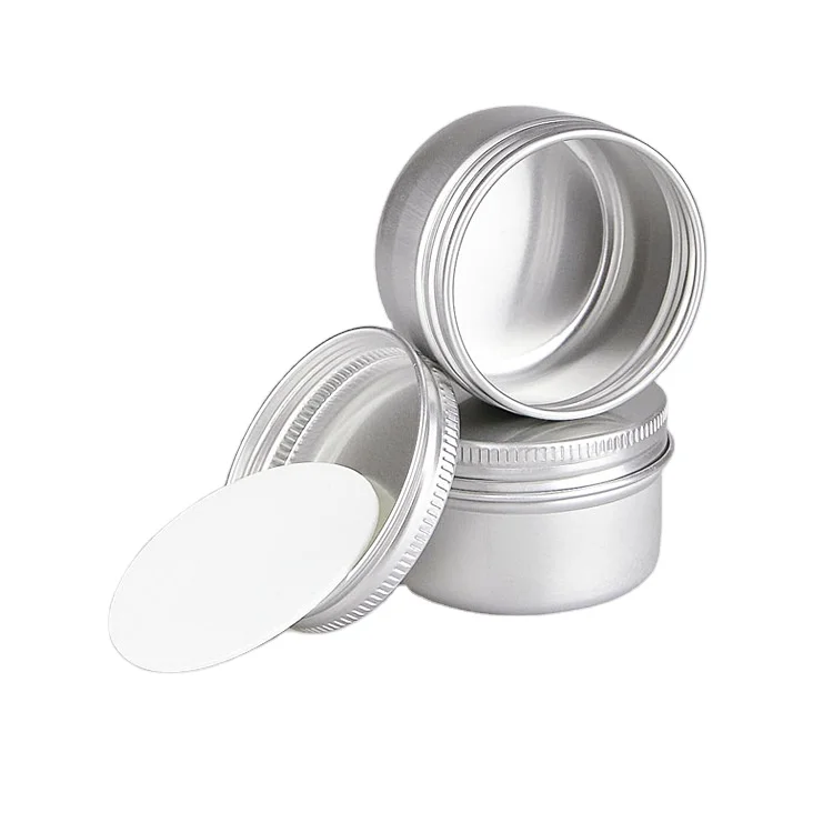 Empty Lip Balm Scrub Aluminum Metal Jar Tobacco Container Tin Cans For Body Cream Candles Soap 10g 30g 60g 100g 250g