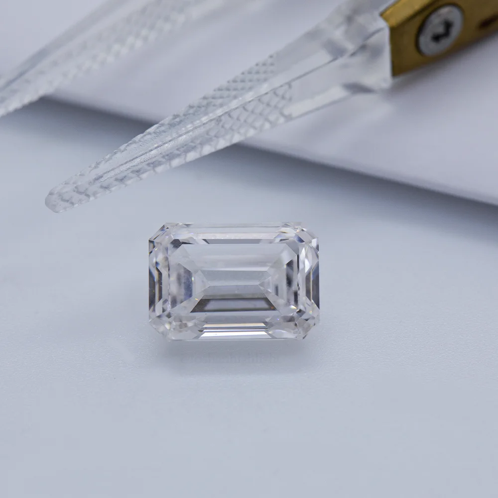 5 Carat Cvd Synthetic Diamond Manufacturing Loose Lab Grown Diamonds Emerald Cut