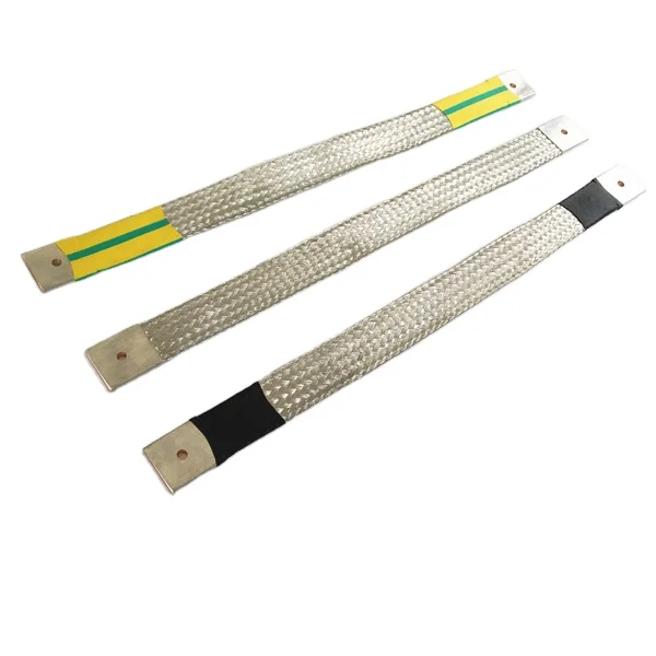OEM 1500a  bus bar ground shunt flex braid flexible connector copper braided busbar connection soft battery straps
