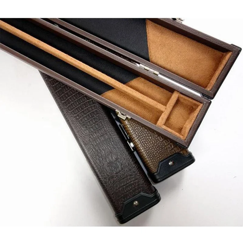 PU Leather Wooden 3/4 Cue Cases Billiards Snooker Cue Case