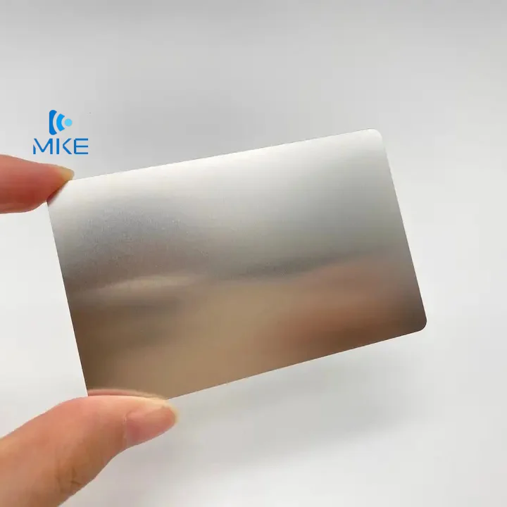 blank cheap stainless steel metal silver business luxury card