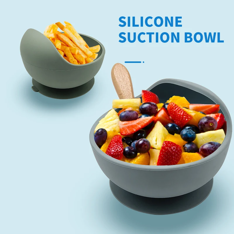 New Design Food Grade Baby Feeding Bowl Custom Silicone Baby Suction bowl