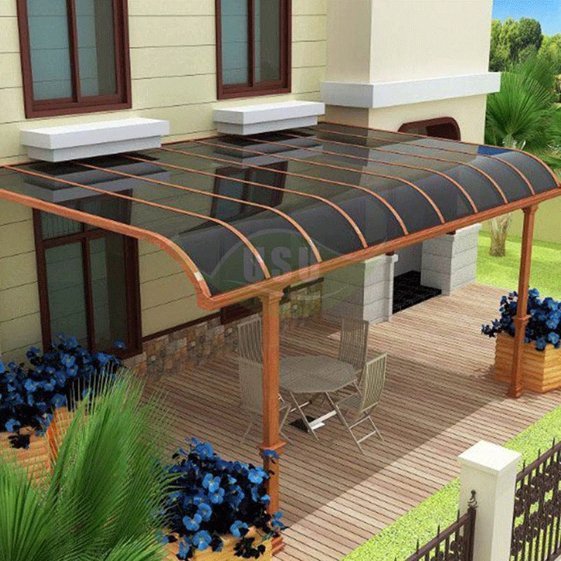 Waterproof Roof Patio Cover Polycarbonate Balcony Aluminum Canopy