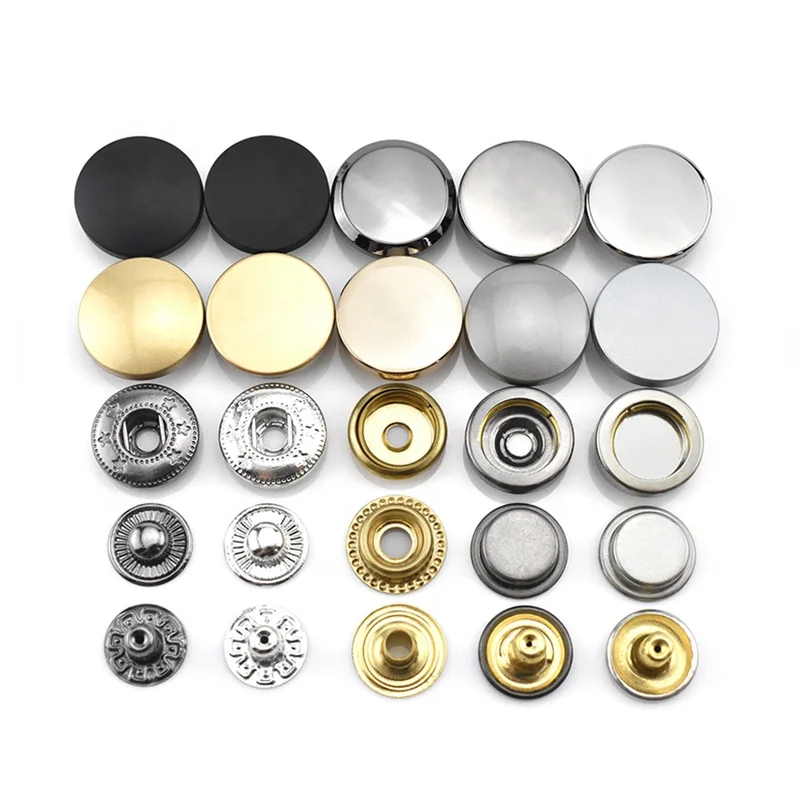 Factory Custom Size Gunmetal Zinc Alloy Metal Spring Snap Button