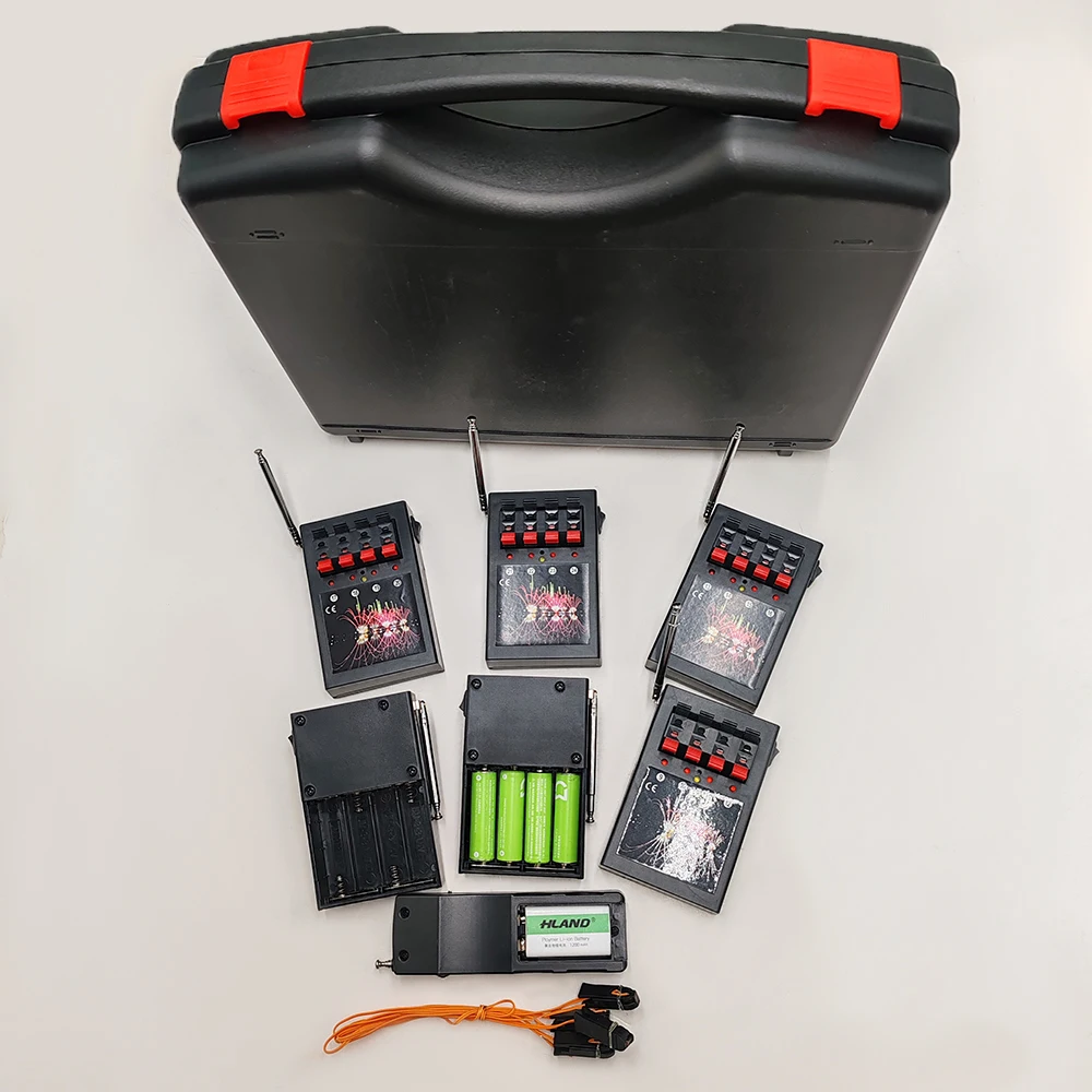 Low cost 4 channel with one receiver wireless remote control fireworks firing system for celebration parties