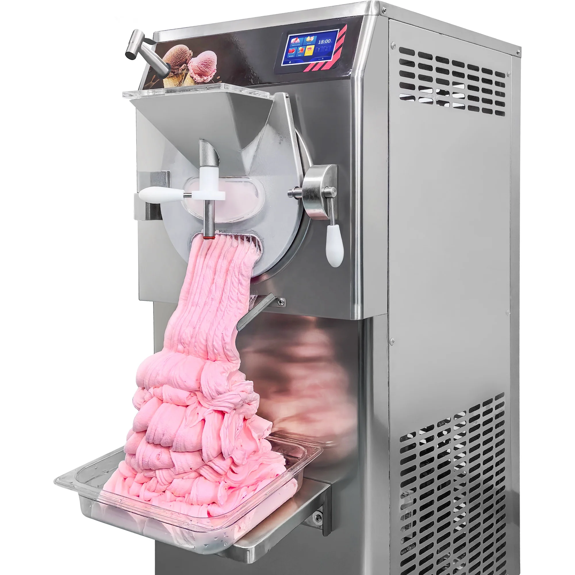 Mvckyi Stainless Steel Gelato Freezer Custard Ice Cream Maker Carpigiani Artisan Italian Hard Ice Cream Machine Batch Freezer