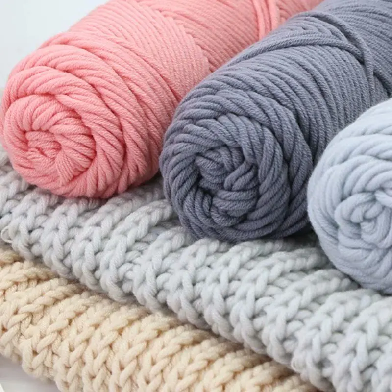 2024 Hot sale Various Colors 5ply 50g Soft Hand Knitting Baby Milk Cotton Yarn Crochet