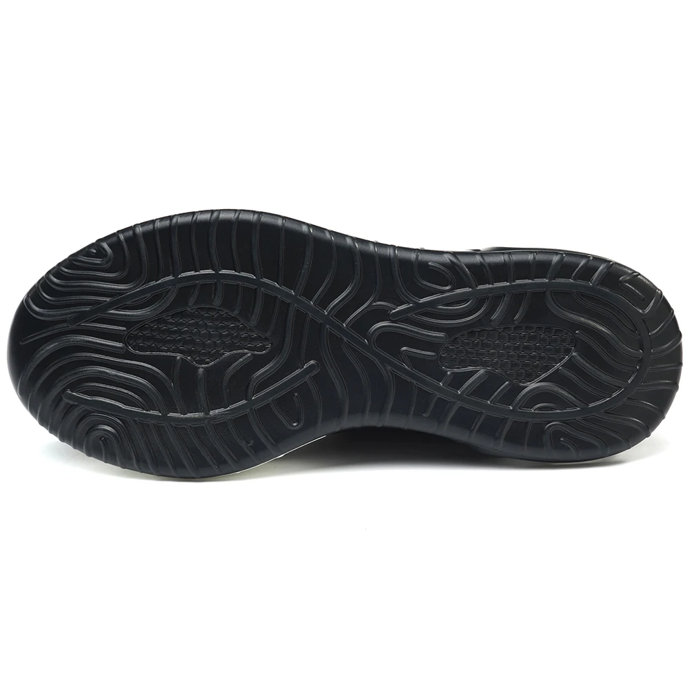 Tiger master air cushioned anti-smashing steel toe puncture-proof light weight black sport type safety shoes unisex