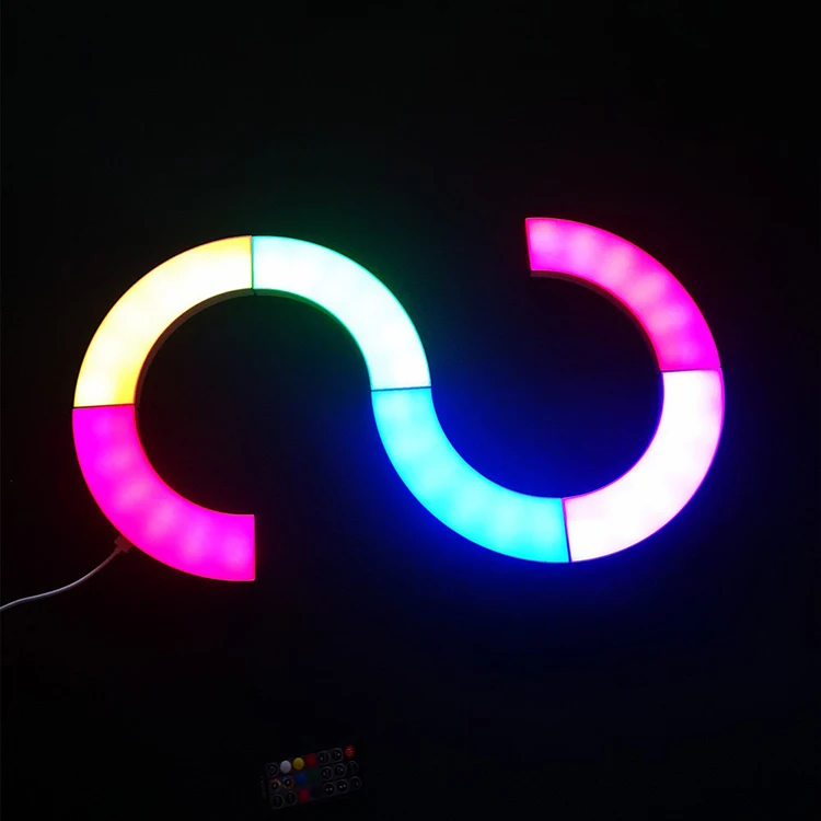 Лучшее качество Wifi Настенный бра для помещений Diy Rgb квантовый свет умный светодиодный ночник