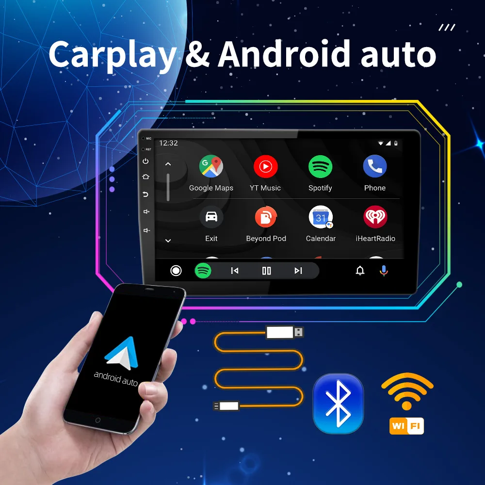 Wholesale Autoradio 1 Din Android 12 Car Stereo Audio System Mp5 Video Touch Screen Universal Car Radio With A Rotating Screen