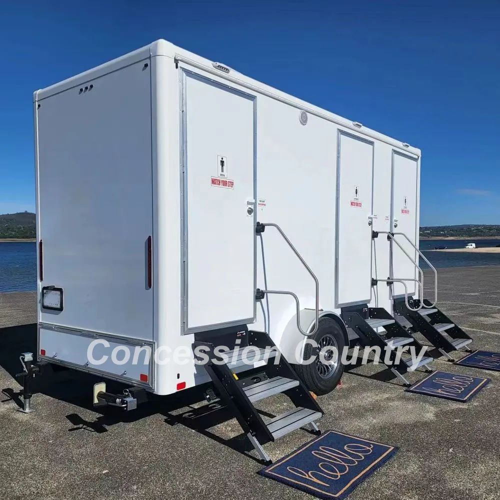 Outdoor Luxury Portable Bathroom Restroom Trailer Camping Caravan Mobile Toilet Trailer Porta Toilet Trailer