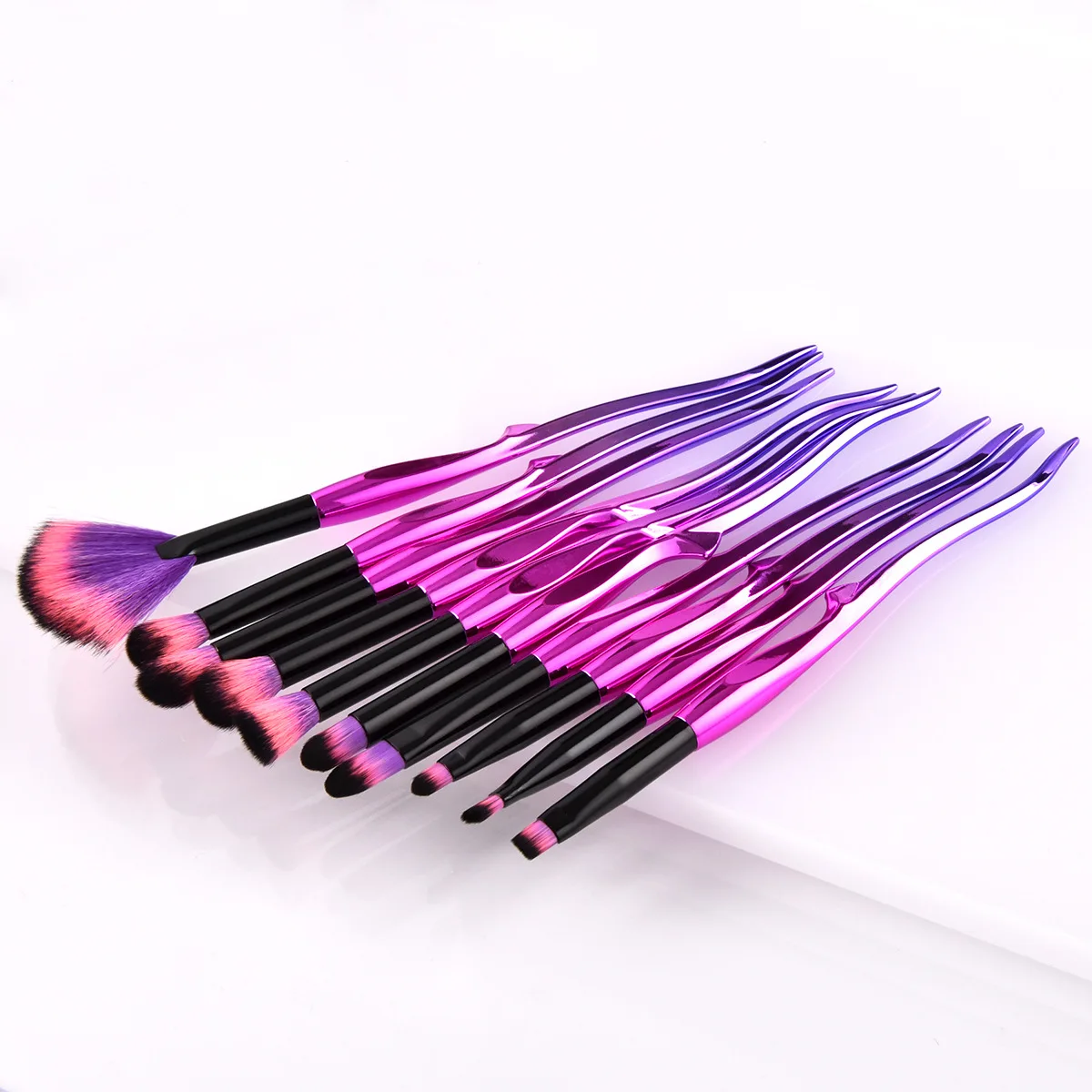 Ultra Soft Cheap Personalized Low Price Makeup Brushes for Plating Handle Foundation Make-up Brush Set