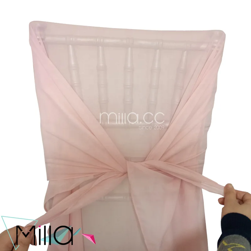 Шифоновый чехол на стул с поясом и капюшоном для свадьбы