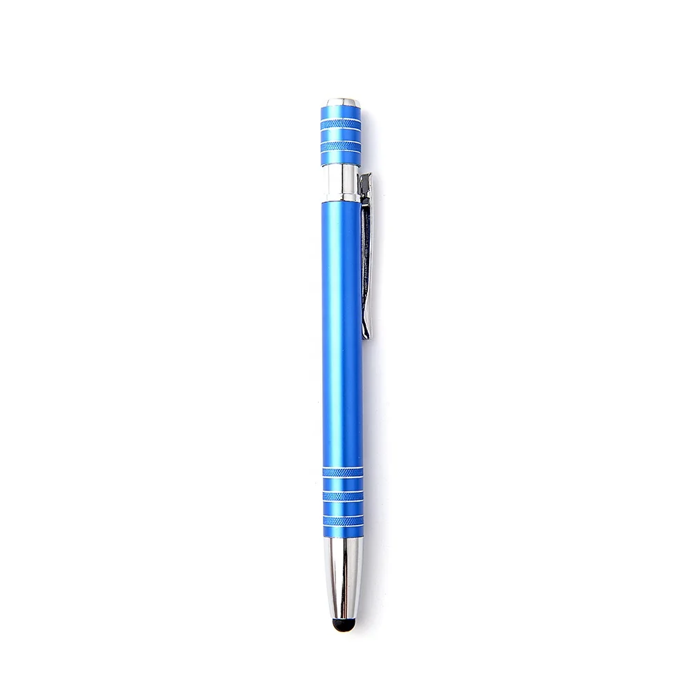 Promotional Gift Logo Multifunctional 2 in 1 Metal Soft Touch Screen Ballpoint Pen with Stylus