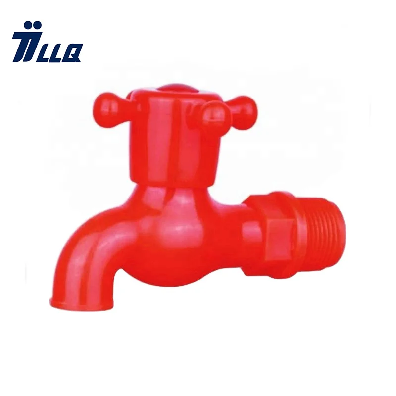 Garden Irrigation Connector Plastic Bibcock Wall Mounted Male Thread Plastic Pvc Water Tap