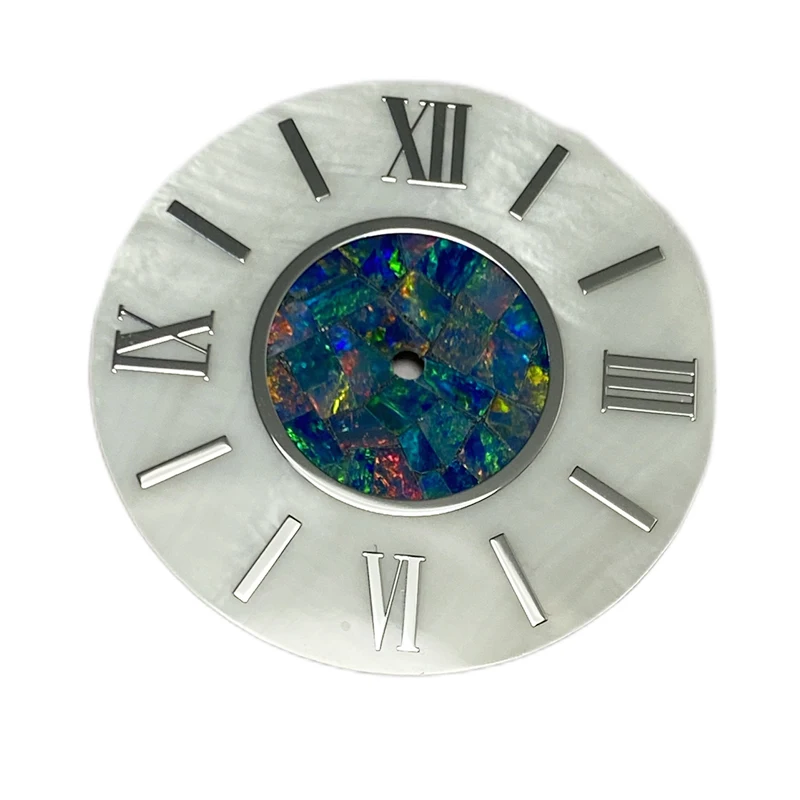 ETA2824 NH35 NH36 Movement White Mother-of-Pearl Natural Mosaic Opal Spliced Watch Dial