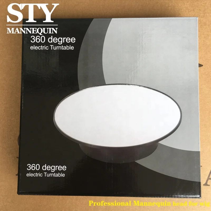 360 degree electric turntable display stand rotating with mirror for jewelry rotating display