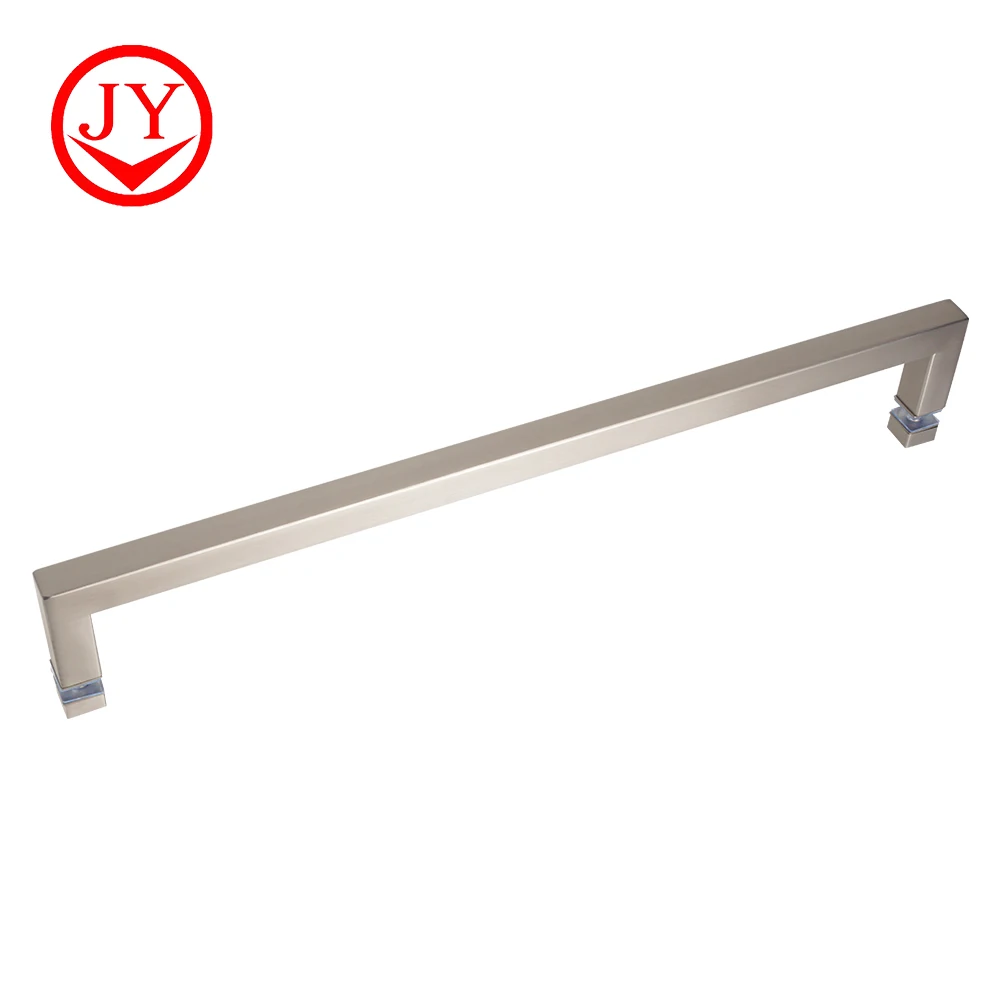 Sliding Entrance Long Main Modern Black Square Tube Lever Stainless Steel Luxury Double Sided Push Pull Wood Glass Door Handle