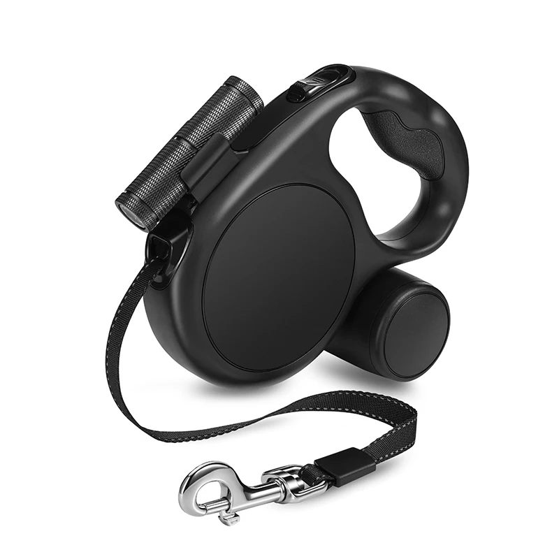 Оптовая Продажа 5 м Прочный автоматический выдвижной поводок для собак для продажи регулируемый Выдвижной Поводок для собак со светодиодной подсветкой и какашками