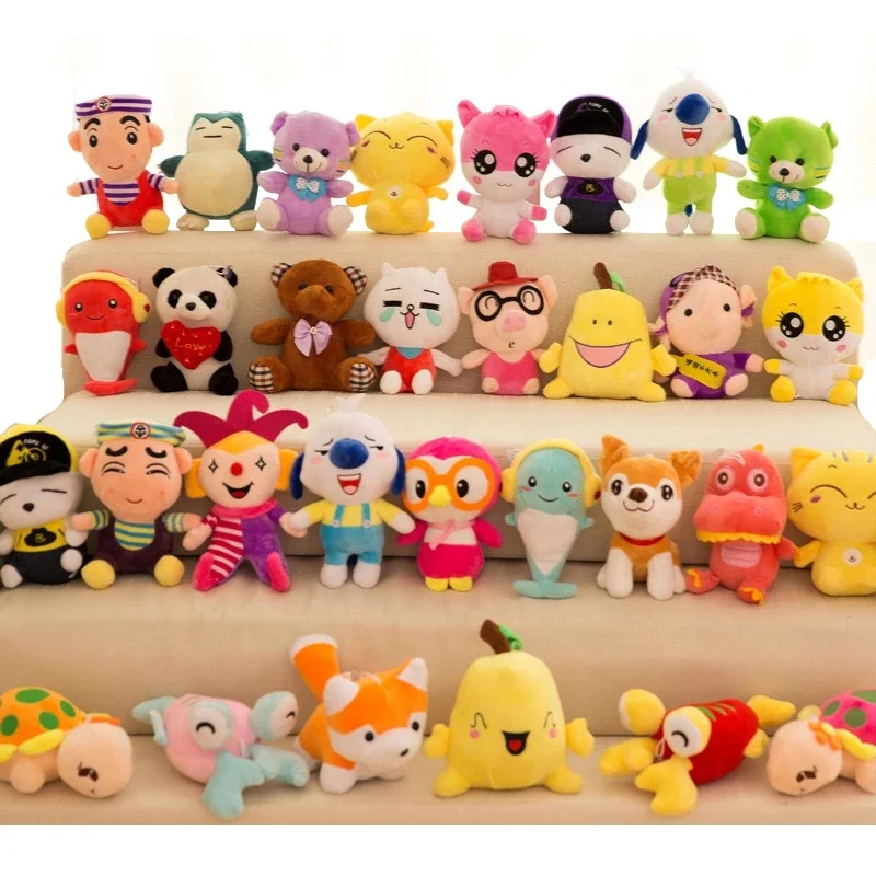 Factory Wholesale Cheap 20cm mix Embroidery animal stuffed Plush Toy,crane machine plush toy vending claw machine Doll plush toy (1600204878689)