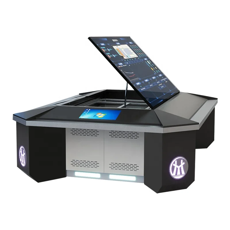 Железный пульт дистанционного управления электронный дисплей с двойным управлением рамка большой экран консоль для бизнес-центра металлический машинный стол