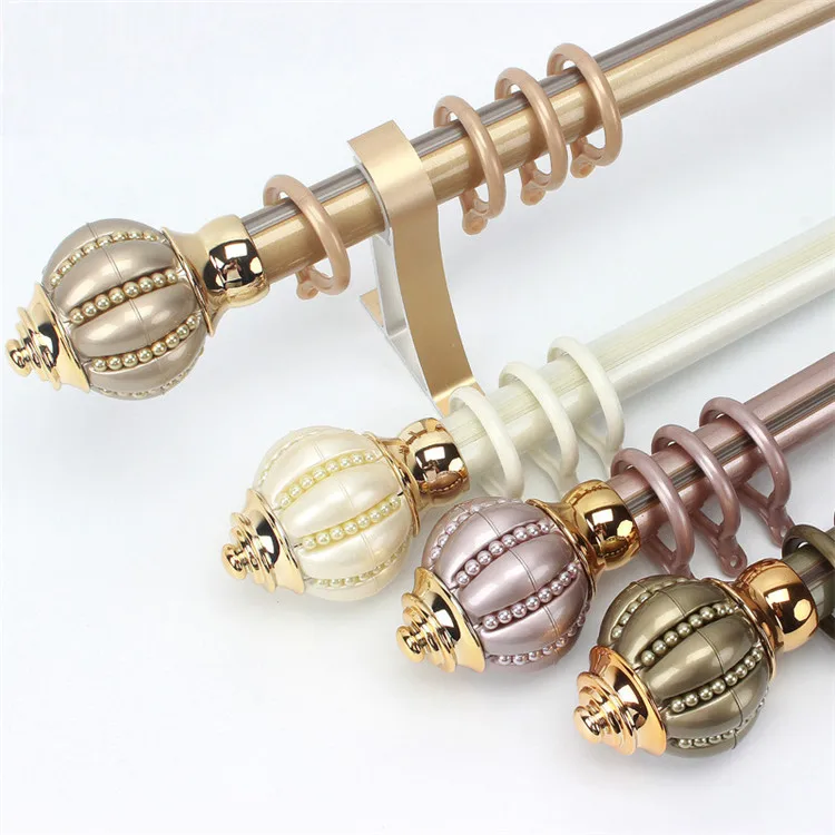 Hot Selling Colorful White Accessories Aluminum Alloy High Quality Luxury Curtain Rods (1600357798060)