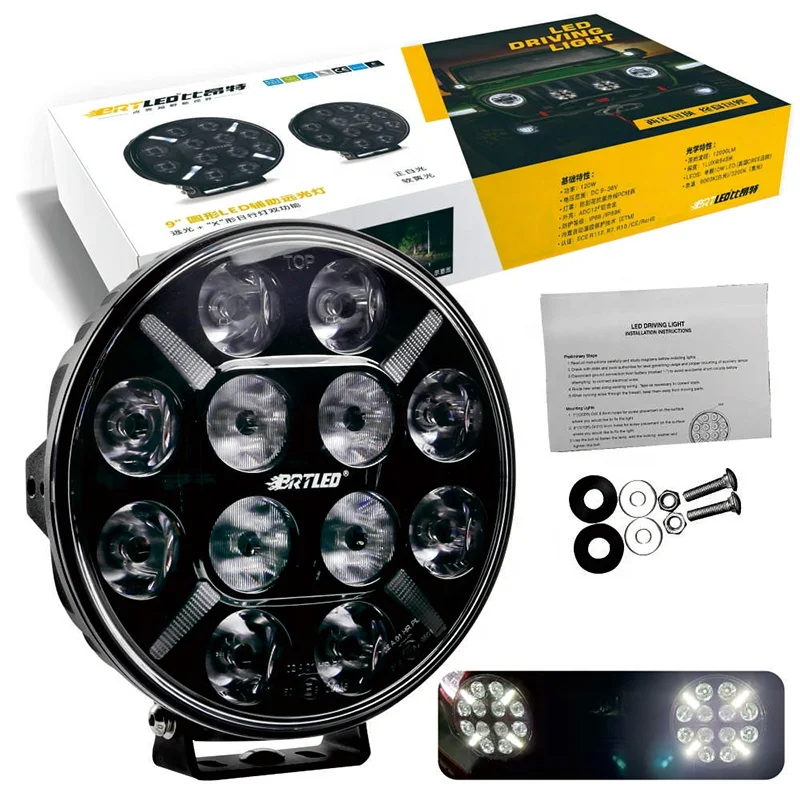 9 дюймов 120 Вт drl оптовая продажа внедорожный 4X4 пикапа светодио дный фары для вождения грузовика внедорожника 4wd транспортных средств