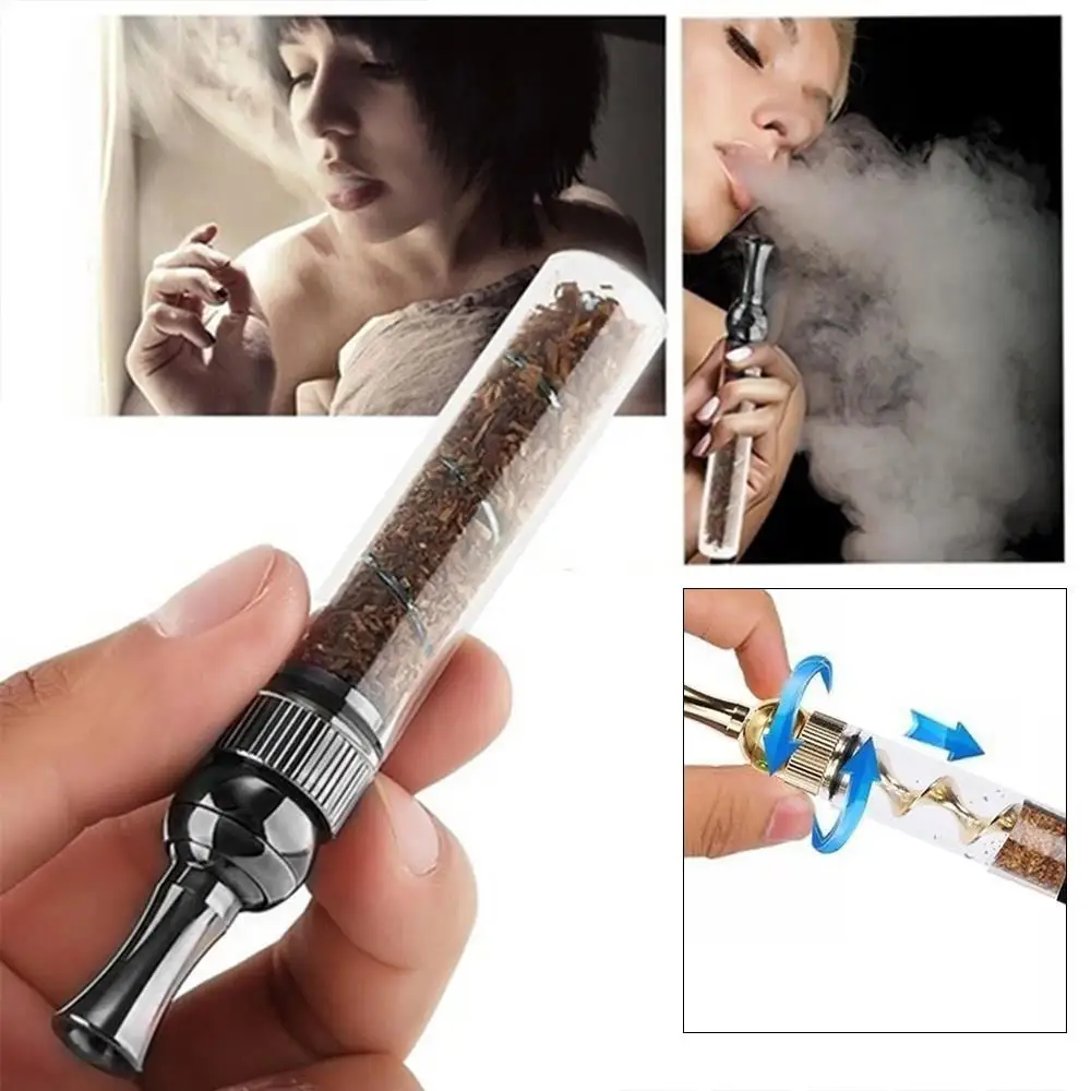 Portable 7PMINI Glass Twisty Blunt Dry Herb Pipe Dry Burning Vapor Smoking Tobacco Filter Pipe Weed Accessories Gift for Men
