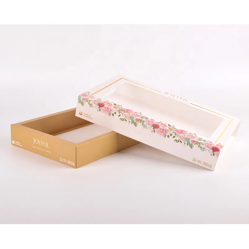 Bakery Boxes Single Pastry Box Packaging with Clear Display Window Donut Mini Cake Pie Slice Dessert Treat Boxes