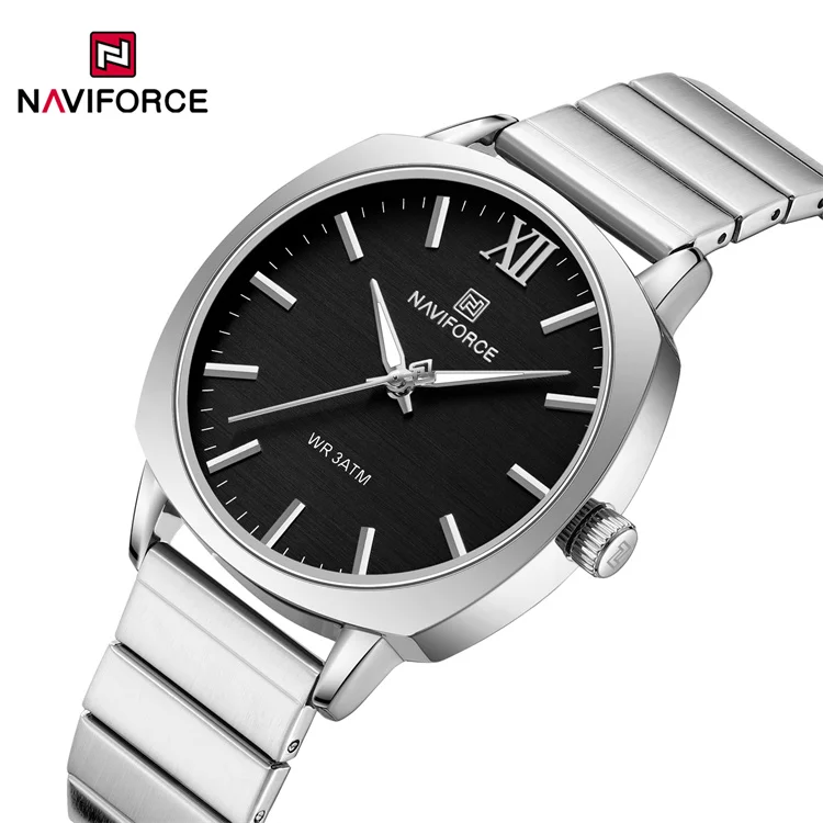 Navifforce 5044 SBS новые женские роскошные модные часы водонепроницаемые японские кварцевые наручные из нержавеющей стали для девушек