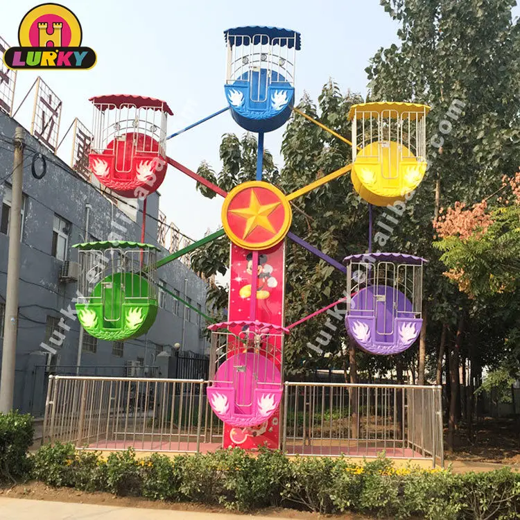 both kids and adults can play small ferris wheel rides for indoor and outdoor playground, theme park rides