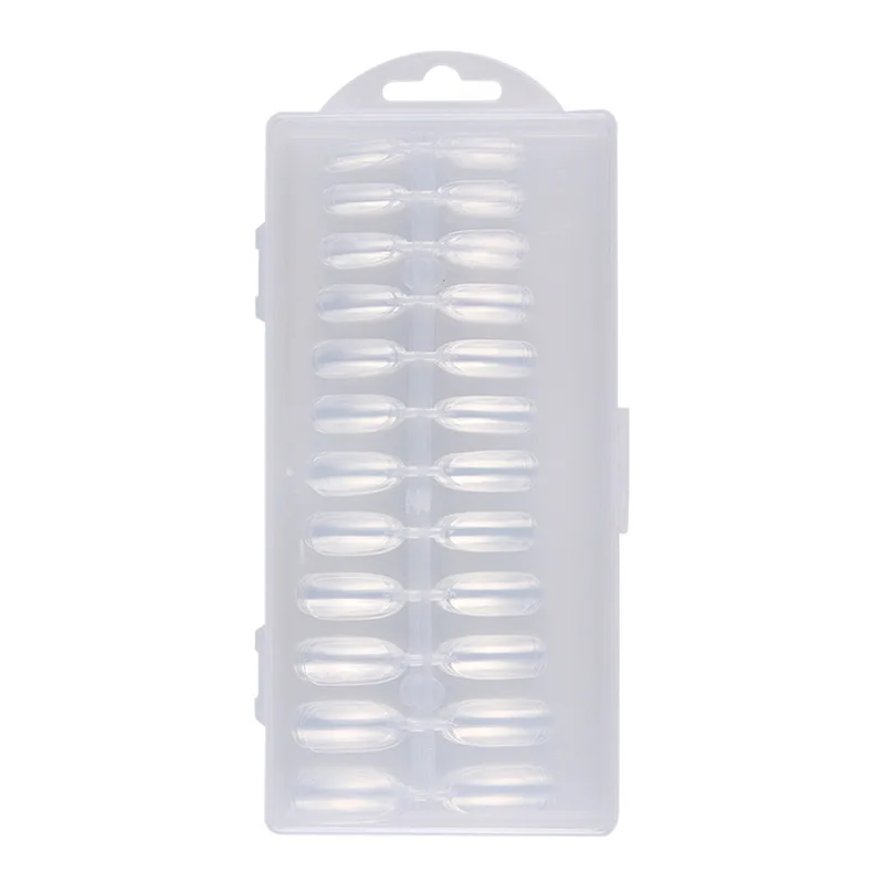 GOMI Nails Salon Stiletto Long False Artificial White Clear Natural Full Cover Nails Tips