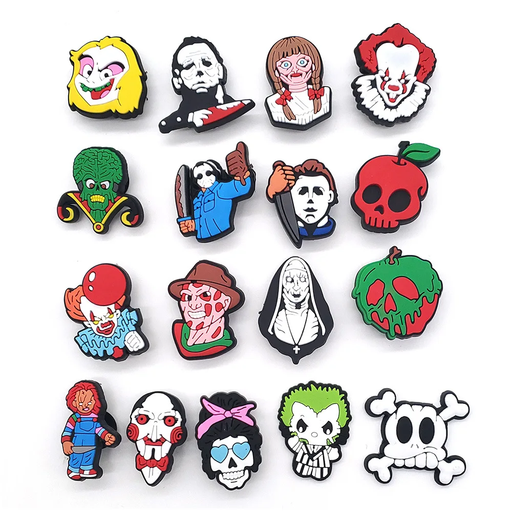 2022 Halloween New Design Croc Clog Charms Rubber Pvc Shoe Charms Accessories Halloween Decorations For Croc Shoes