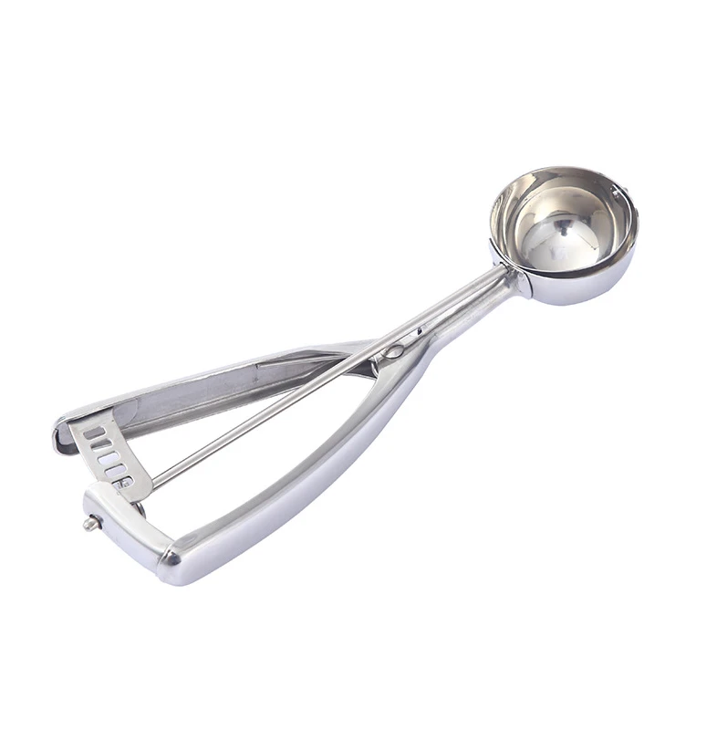New 304 Stainless Steel Round Ice Maker Ice Ice Cream Scoop Spoon