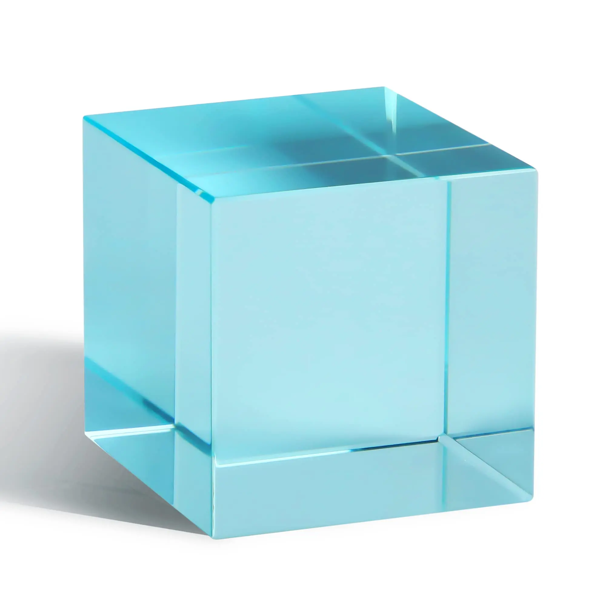 K9 Crystal Optical Glass Prism Cube Paperweight Art Glass Figurine Table Home Collectible Decor Photography Accessory