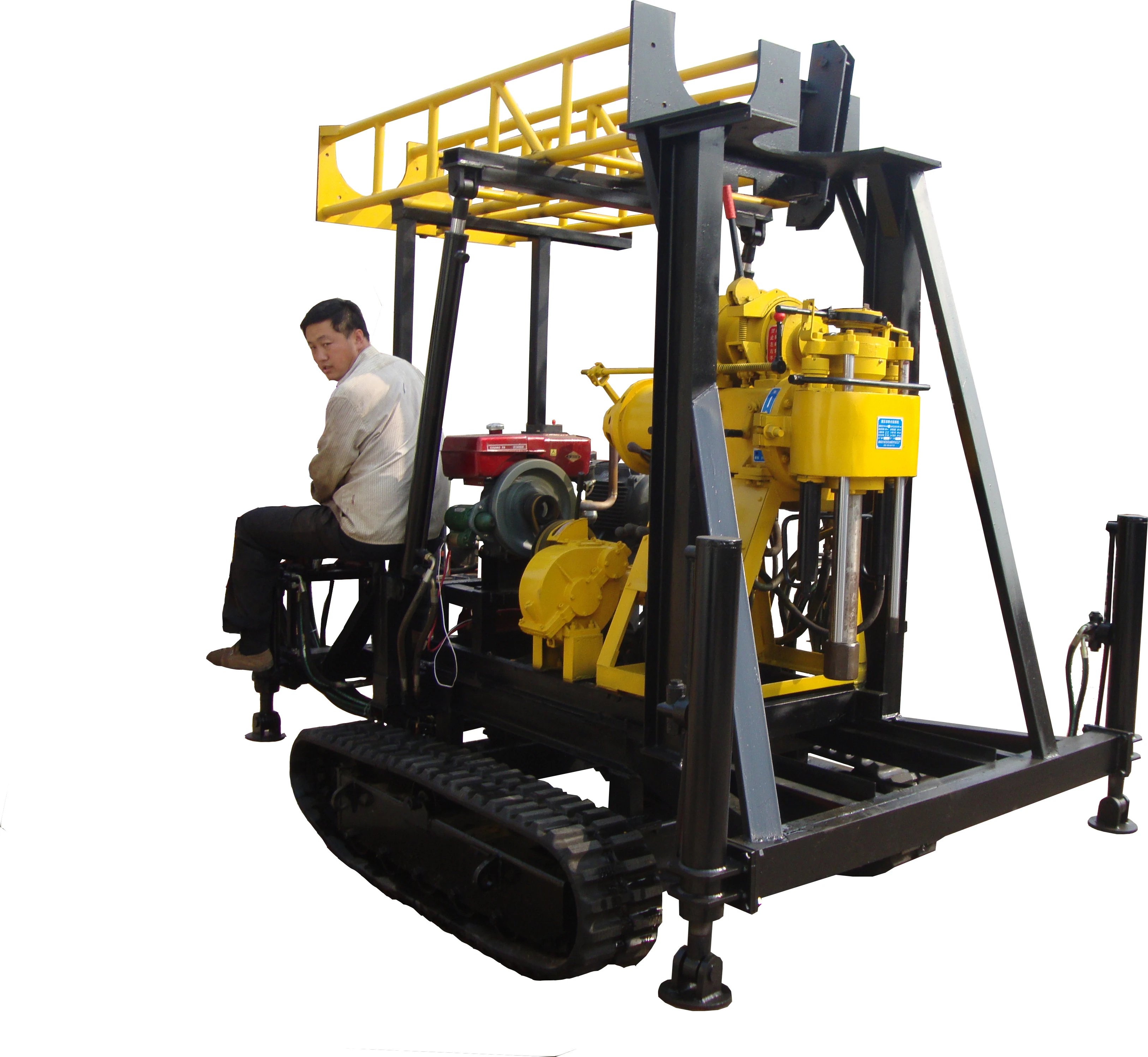 Fast speed DEFY crawler portable used rotary drilling rig XY-200C
