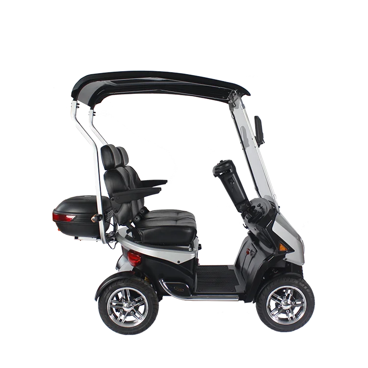 Hot Selling Electric Passenger Tricycle 4 Wheels Electric Bicycle Bike for Adult with Roof