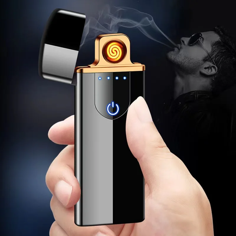Hot Sale Gift Box Packaging Touch Sensor Electronic Cigarette Lighter Mini USB Fast Charging Lighters