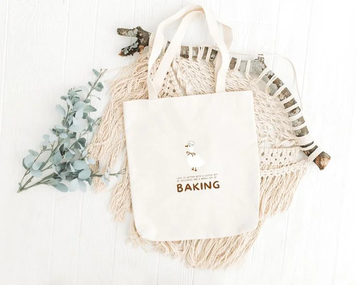 Baking Tote Bag Silly Goose Funny Goose Shopping Bag funny Baking Gift For Baker