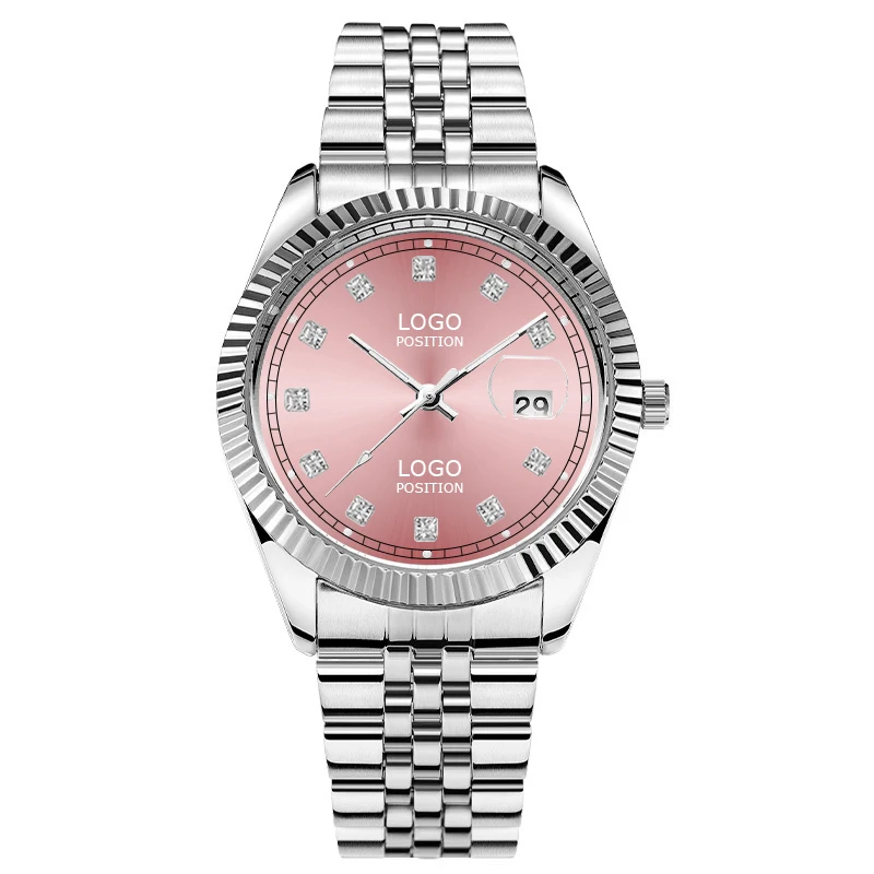 IBSO 2024 New Arrival Men Day and Date Adjust Quartz Watches Luminous Hands Auto Customizable Wristwatches Ronda 515 Movement
