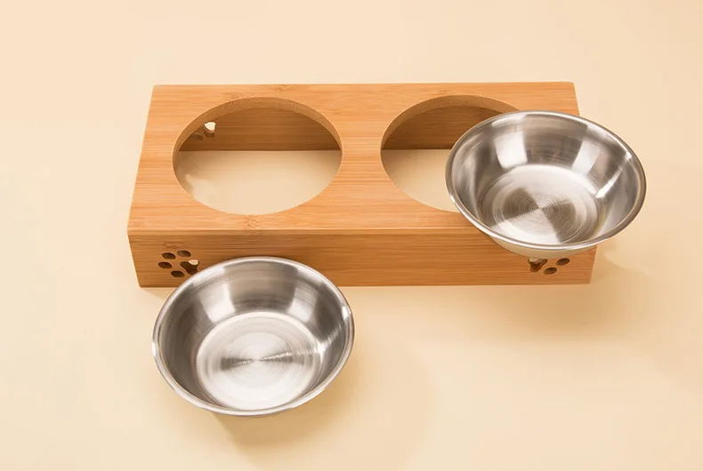 Natural bamboo cat/dog and pet food plate
