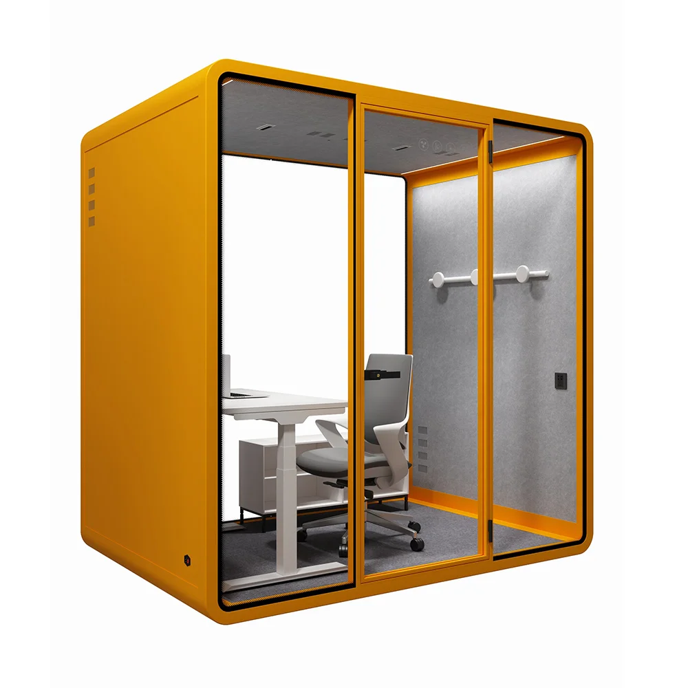 Modern Soundproof Booth Movable Portable Acoustic Office Pods Large Private Meeting