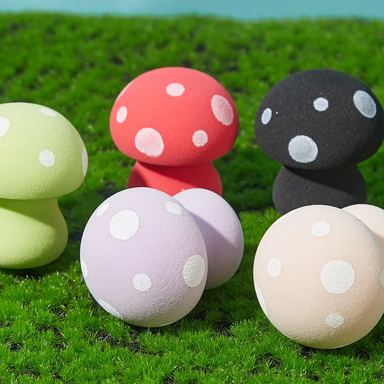 Mushroom Shaped Makeup Sponge Blender Beauty Vibration Foundation Powder Puff Puff Latex 3-5 Days 4.5*7cm in Bulk 20 Pcs Freely