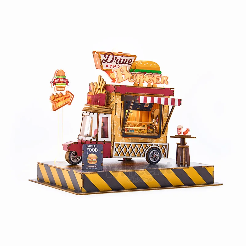 New Education Bricks Mini Blocks Building Toy  Food Truck Car Toys Dining Car Building Bricks for Kids