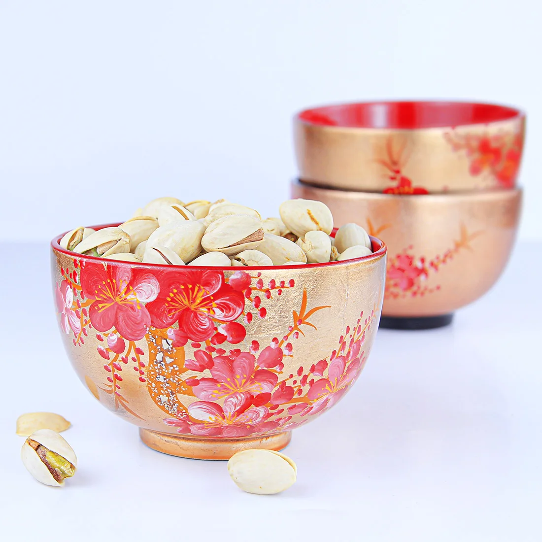 Hot Sale Various Colors Wood Bowl For Kitchen Bols Lacque Home Decoration Nut Bowls