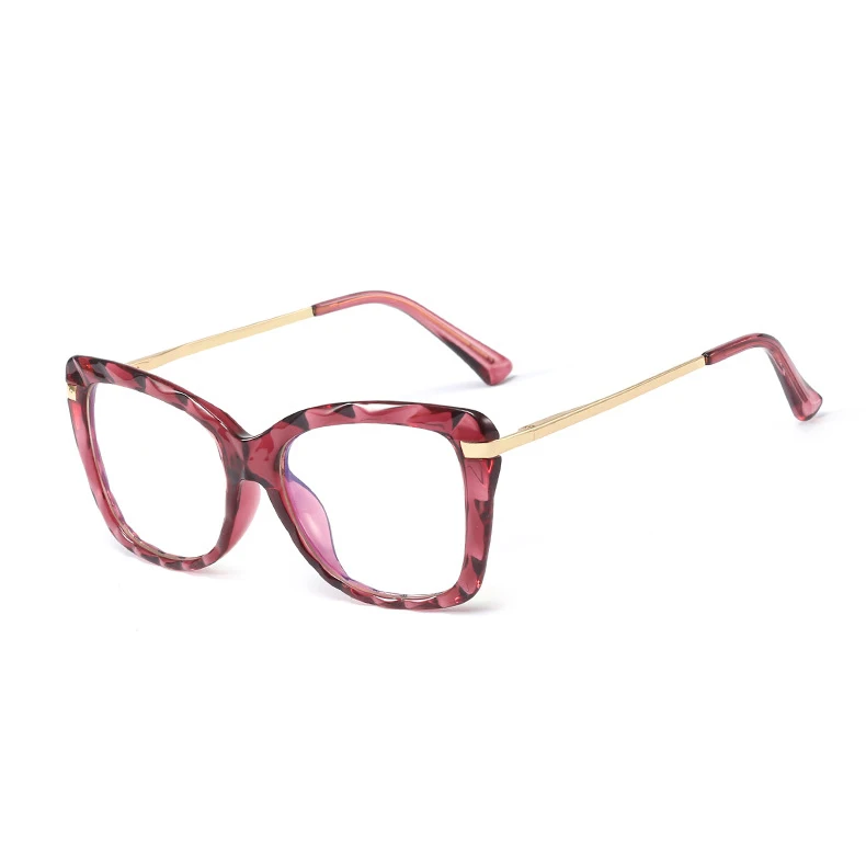 Cat eyes crystal tr90 eyeglasses Anti blue light glasses Eyewear spring hinge computer game optical glasses
