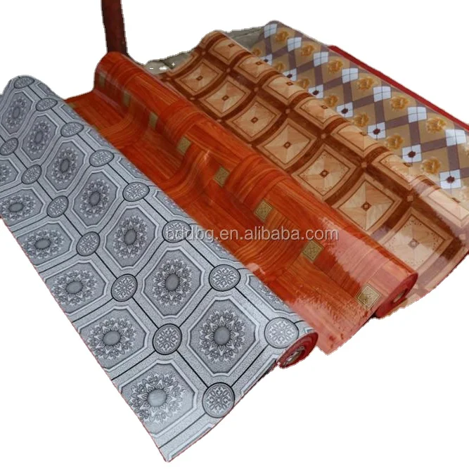 70g/sqm PVC red felt backing PVC flooring