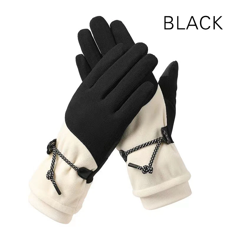 Fashion thicken thermal bike cycling touch screen women winter warm hand arm female gloves for girls